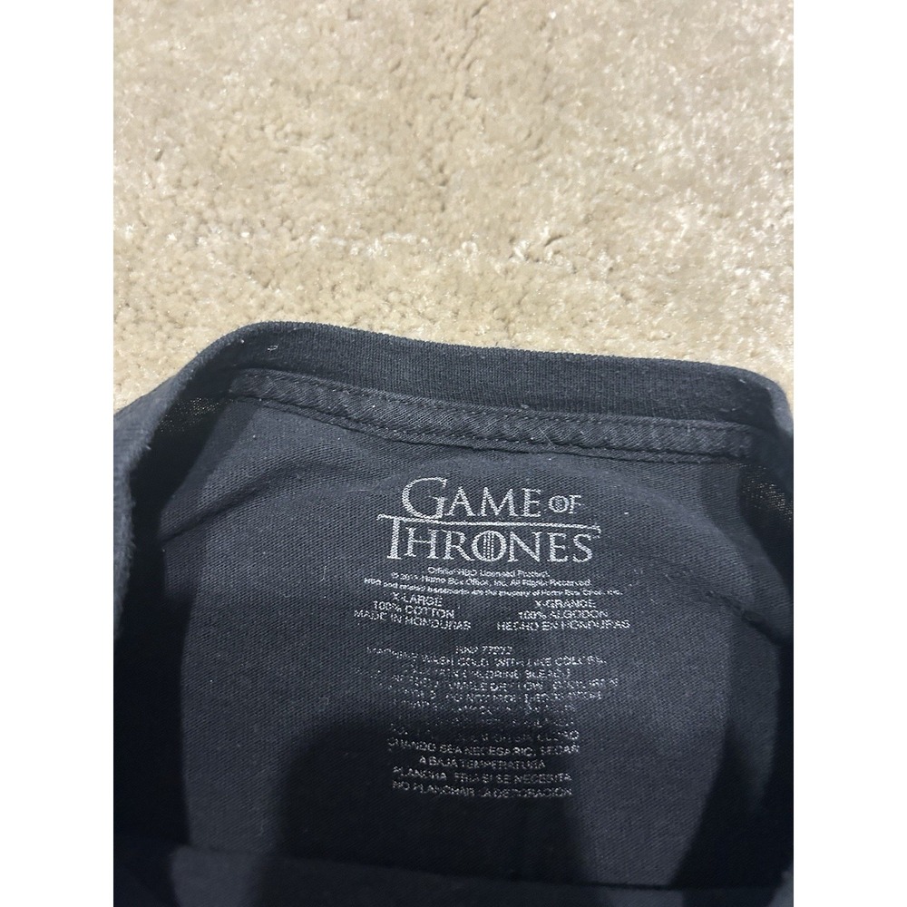 Game Of Thrones Tee Shirt Mens XL Black Stark Winter Coming Dragon TV Show Promo - Picture 3 of 6